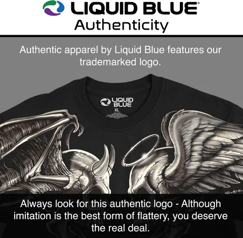 Vista 3 de Liquid Blue Camiseta Good and Evil de talla grande para hombre