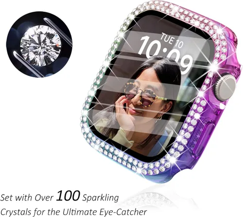 Vista 92 de Surace Bling - Carcasa con protector de pantalla para Apple Watch Series 3, 2, 1 de 1.496 pulgadas