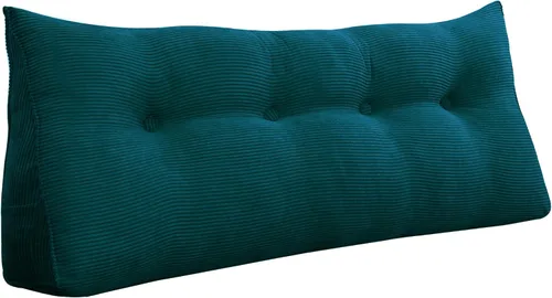 Vista 27 de Almohada de cuña para sentarse en la cama, almohada de lectura para adultos, soporte para respaldo, almohada de cabecero, sofá cama, cojín de Negro