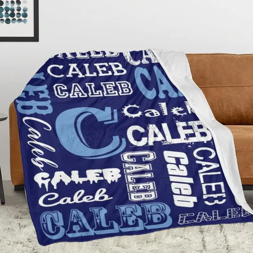 Vista 2 de Mantas personalizadas para bebés, niñas y niños, mantas personalizadas con nombre para niños, mantas personalizadas con nombre de regalo