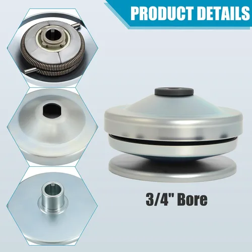 Vista 2 de Embrague convertidor de par serie 30, embrague Go Kart de 3/4 pulgadas con correa de transmisión Go Cart 203589 para compatible con Comet 219552