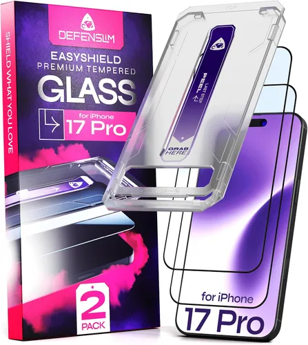 Vista 31 de Defenslim Protector de pantalla para iPhone XS Max (paquete de 2), kit de instalación de fácil alineación automática, vidrio templado de 6.5
