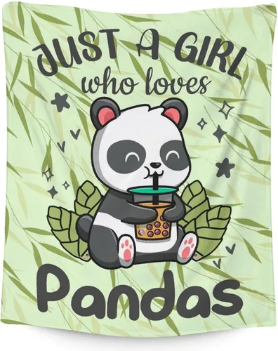 Vista 22 de Manta de panda para regalar – Manta de 30 x 40 pulgadas para niños – Mantas blancas de felpa suave para sofá, oficina