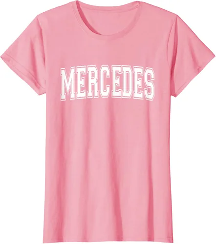 Vista 11 de MERCEDES TX TEXAS USA - Camiseta deportiva vintage estilo Varsity, Negro, S