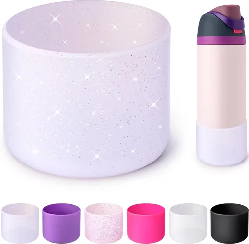 Vista 37 de Funda de Silicona para Botella de Agua Owala de 24oz, Manga Protectora Antideslizante Brillante para Botella de Agua Owala que Protege las Botellas