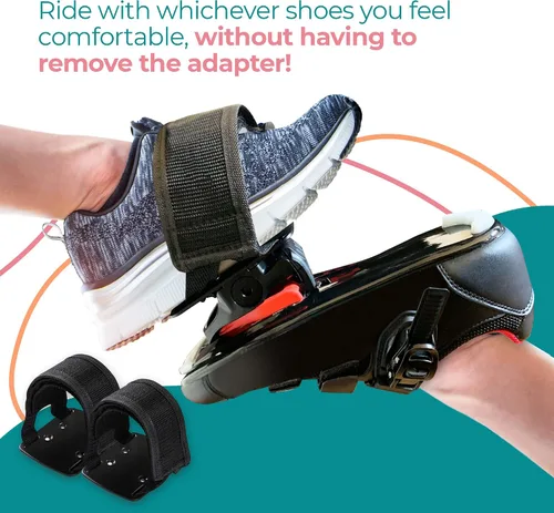 Vista 2 de Jaulas para dedos compatibles con la bicicleta Peloton, pedales de bicicleta con clips para los dedos para bicicleta Peloton y bicicleta Plus, uso