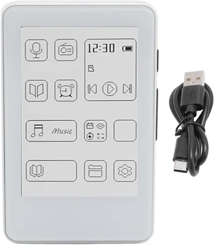 Vista 9 de PUSOKEI Reproductor de MP3, reproductor de música MP3 con pantalla de tinta de 2.7 pulgadas, compatible con reproducción de música y lectura