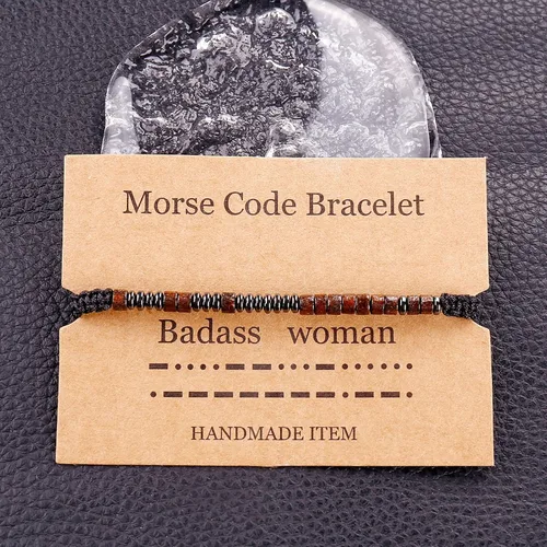 Vista 16 de SUMMER LOVE Morse Code Bracelets for Women Men, Mens Bracelet, Inspirational Bracelets Gifts for Couples Wife Husband Daughter Best Friend