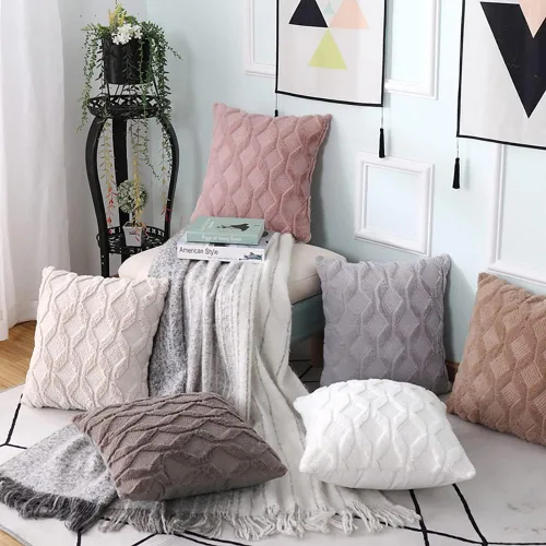 Vista 9 de Eforcase Inserto de almohadas de 18 x 18 pulgadas, insertos de almohada para sofá, silla, inserto cuadrado para fundas de almohada para fundas