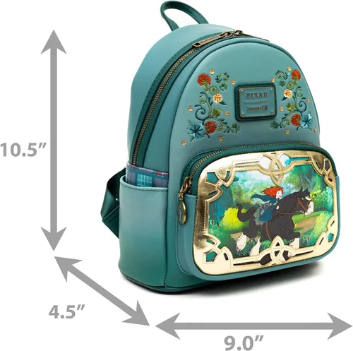 Vista 2 de Loungefly Mini mochila de Disney serie Disney Princess Stories Pixar Mérida valiente Multicolor