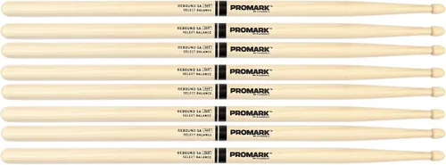 Vista 18 de Promark American Hickory Classic 5A - Baquetas de nogal americano, punta de bellota, azul - Par individual