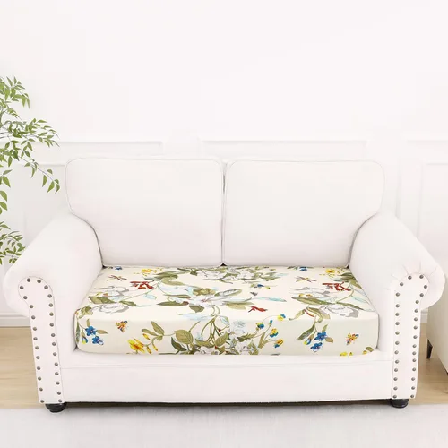 Vista 68 de Smiry Fundas de cojín de sofá estampadas, fundas elásticas suaves para sofá, fundas de sofá lavables antideslizantes, protector de muebles para Beige