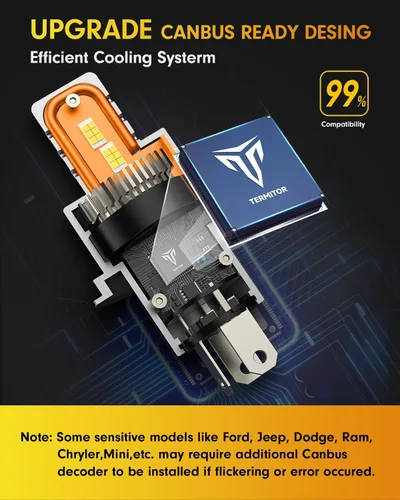 Vista 7 de FAHREN Bombillas H4/9003, 90,000 lm (1,200 %), 12 veces más brillantes, 6500 K blanco frío, 1:1 tamaño mini Plug and Play, bombilla antiniebla HB2