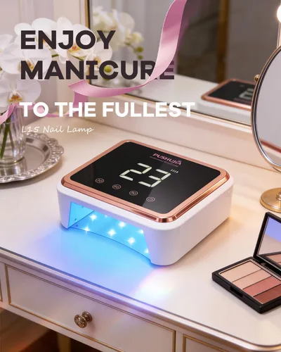 Vista 2 de Lámpara de uñas LED UV recargable profesional, secadora de uñas UV inalámbrica para esmalte de gel con 3 ajustes de temporizador (30/60/90s), sensor