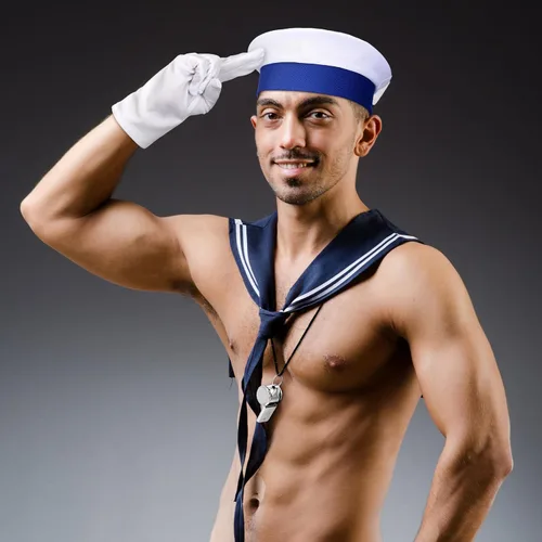 Vista 6 de Mepase Conjunto de accesorios de disfraz de capitán marinero de yate de Halloween, sombrero de marinero con gafas de sol y accesorios de capitán