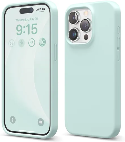 Vista 15 de elago Compatible con Funda para iPhone 15 Pro, funda de silicona líquida, funda protectora de cuerpo completo, a prueba de golpes, funda delgada