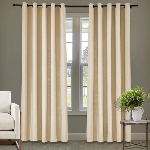 Vista 26 de Frelement Cortinas de lino de lino de bronce con ojales para interiores, tratamiento de ventanas para sala de estar, dormitorio, habitación