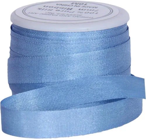 Vista 38 de Threadart Cinta de seda 100% pura - 3 tamaños - Docenas de colores - Castaño - 2 mm No. 524 Soft 100% pure silk ribbon on a single spool - perfect