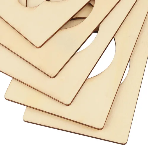 Vista 3 de 40 piezas de perillas de puerta de madera sin terminar, 9.4 x 3.2 x 0.1 pulgadas, letreros de perilla de puerta para pintura, manualidades, hogar