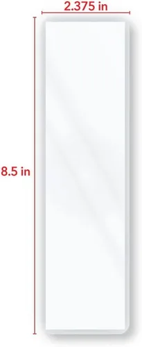 Vista 2 de Bolsas de laminación de 5 mil con esquinas redondeadas Tamaño de marcador 2-3/8 pulgadas x 8-1/2 pulgadas Acabado brillante Adhesivo premium
