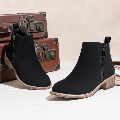 Vista 9 de Jeossy Botines de tacón grueso y bajo para mujer
