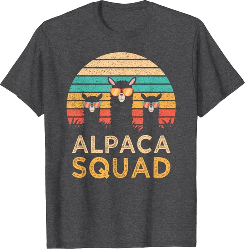 Vista 38 de Divertidas gafas de sol de escuadrón de alpaca Cool Alpacas Vintage Gift T-Shirt, Negro, S
