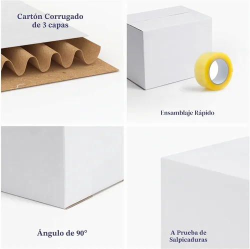 Vista 5 de Paquete de 40 cajas de envío pequeñas de 8 x 6 x 6 pulgadas