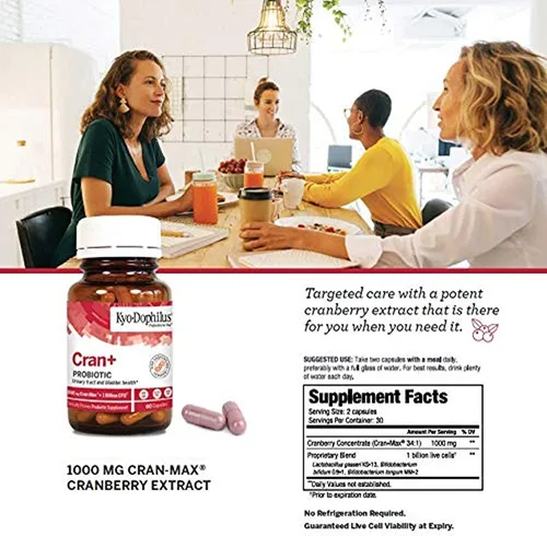 Vista 5 de Kyolic Kyo-Dophilus Cran+ Probiótico, Tracto Urinario y Salud de la Vejiga*, 60 Cápsulas