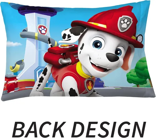Vista 6 de Franco Ropa de cama para niños, manta súper suave de micro raschel, 46 x 60 pulgadas, Paw Patrol y funda de almohada reversible de microfibra súper