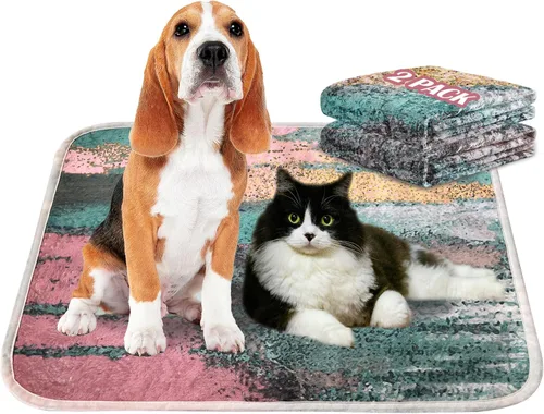Vista 18 de Qeils - Almohadillas lavables para orina para perros, almohadillas reutilizables para cachorros de 36 x 41 pulgadas, paquete de 2