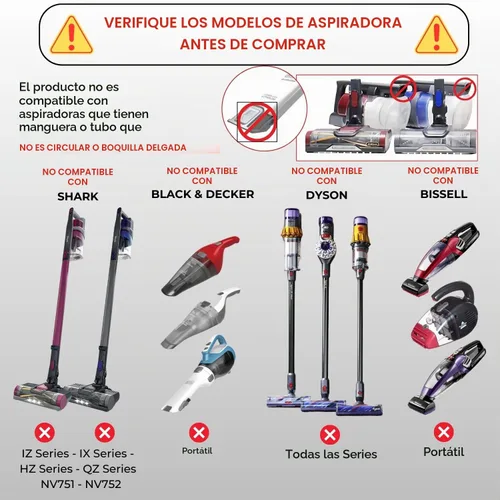 Vista 3 de Accesorio de aspiradora con cepillo para el pelo de mascotas para perros y gatos con manguera de extensión de hasta 3.5M – Compatible con Miele