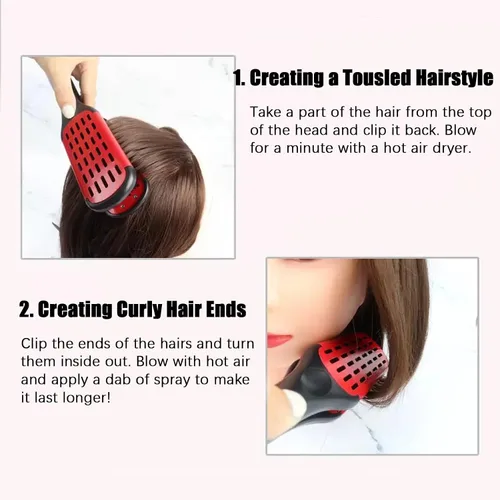 Vista 4 de Cepillo alisador de pelo, cepillo de doble cara para alisar la barba, cepillo profesional para barba, herramienta de peinado para alisar y estilos