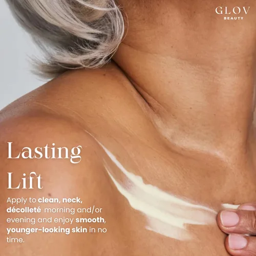 Vista 5 de Glov Beauty - Crema para el cuello Lift & Firm - Crema antienvejecimiento para cuello y escote para arrugas, flacidez de la piel y estiramiento