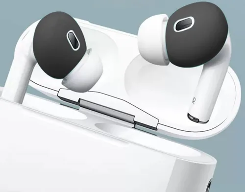 Vista 2 de ALXCD Fit in Case Eartips - Auriculares compatibles con AirPods Pro 2 de 2ª generación 2022, fundas antideslizantes de silicona para los oídos