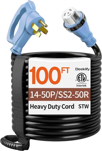 Vista 10 de Cable generador de 10 pies y 50 amperios NEMA14-50P/SS2-50R