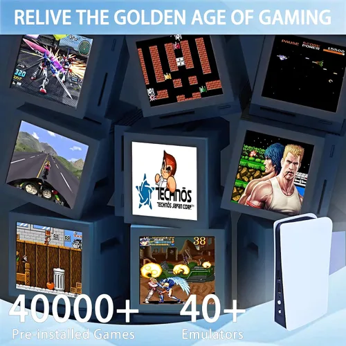 Vista 4 de Wireless Retro Game Console Nostalgia Plug and Play Video Game Console 4k,40000+ Video Games 128GB Built in 40+Emulators Console,2.4G Wireless