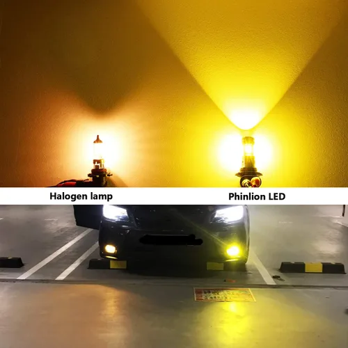 Vista 6 de PHINLION H8 H11 Bombillas LED amarillas antiniebla, 3800 lúmenes, súper brillante, H11LL H16, repuesto para automóvil, camión, DRL y luces Amarillo