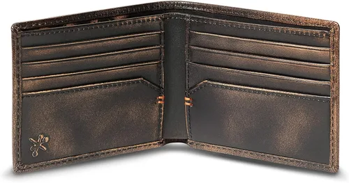Vista 6 de HoJ Co. DUCK - Cartera plegable para hombre Cartera para hombre deportista al aire libre Cuero de grano completo pulido a mano Cartera delgada