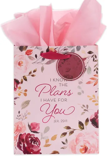 Vista 40 de Christian Art Gifts Bolsa de Regalo Retrato con Etiqueta y Juego de Papel de Seda para Mujeres: Quédate Quieta y Conoce - Salmo 46:10 Versículo
