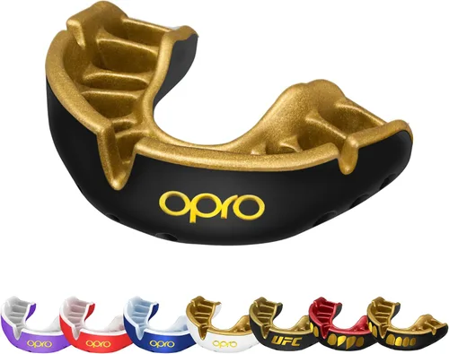 Vista 15 de OPRO Protector bucal Gold Level - Protector bucal moldeable con ajuste cómodo de primera calidad y protección multicapa para boxeo, artes marciales