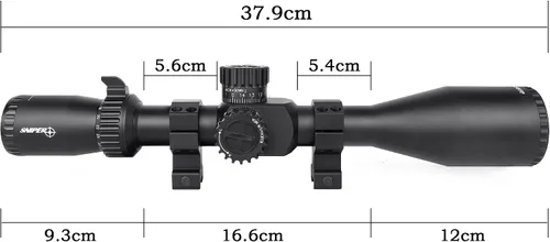 Vista 5 de Mira telescópica Sniper ZT 5-27x50 FFP Primer plano focal Alcance lateral con retículo grabado en vidrio, iluminado en rojo y verde con montaje