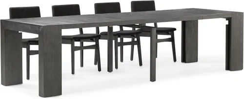 Vista 15 de Transformer Table - Mesa de comedor extensible de madera maciza, asientos 2-12, mesa de comedor expandible, muebles que ahorran espacio, muebles