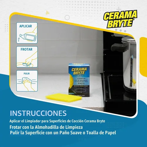 Vista 2 de Paños de limpieza Cerama Bryte para placa de la cocina, 29106