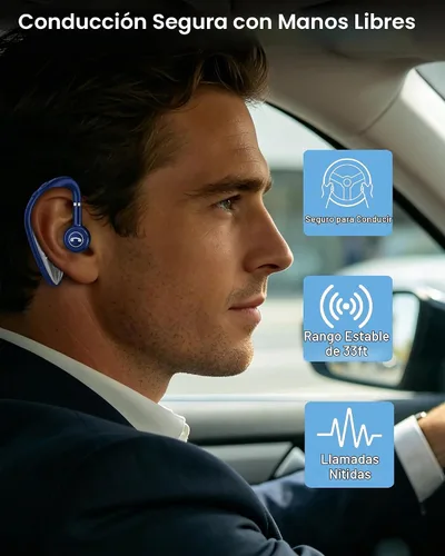 Vista 7 de Auriculares Bluetooth V5.4, auriculares inalámbricos para teléfono celular con pantalla LED, manos libres con micrófono para conducir, camionero