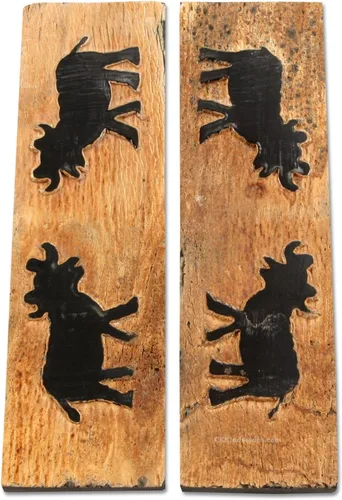 Vista 38 de Báscula de mango de cuerno de búfalo (corteza) - (Amber/Black) - (3.50 x 1.125 x 0.187)