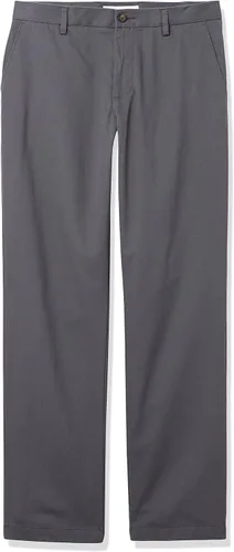 Vista 8 de Tienda Essentials Pantalón chino de corte clásico, resistente a las arrugas, sin pinzas, para hombre (disponible en tallas grandes y altas)