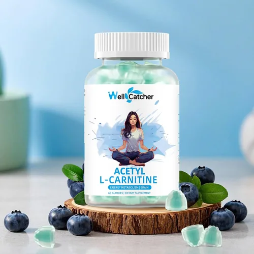 Vista 8 de Suplemento de acetil L-carnitina de 1000 mg - Gomitas de Alcar L-carnitina sin azúcar para hombres y mujeres, apoyo a la resistencia muscular, salud