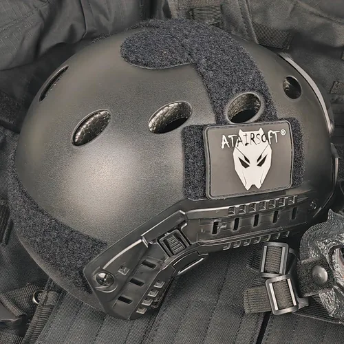 Vista 8 de Casco táctico rápido para paintball y airsoft tipo PJ Negro