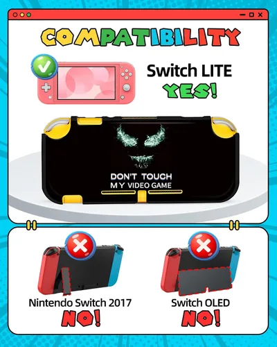 Vista 20 de Gurgitat 2 in 1 for Nintendo Switch Lite Case Protector - 24 Game Card Holder Case & Switch Lite Protective Cover Cute Funny Cartoon Hard Shell for
