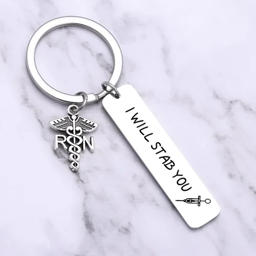 Vista 2 de Regalo de agradecimiento para enfermeras, llavero de enfermería, accesorios para la escuela de enfermería, llavero médico, regalo de escuela